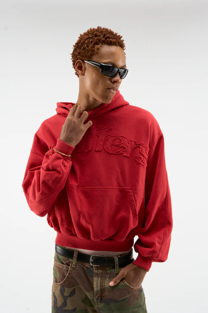 Raw Red Hoodie — vista 3