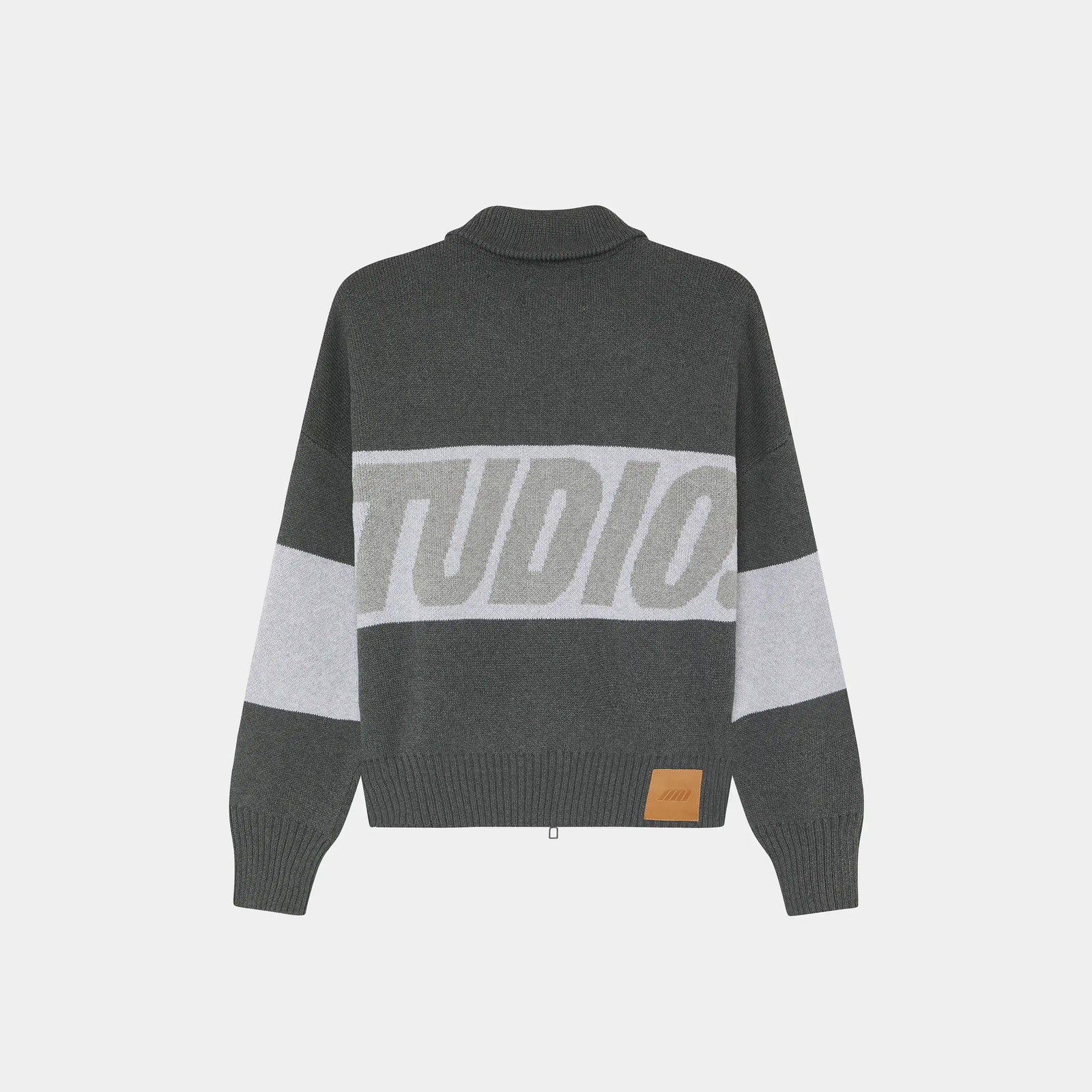 Thrill Grey Zipper Knit — vista alternativa