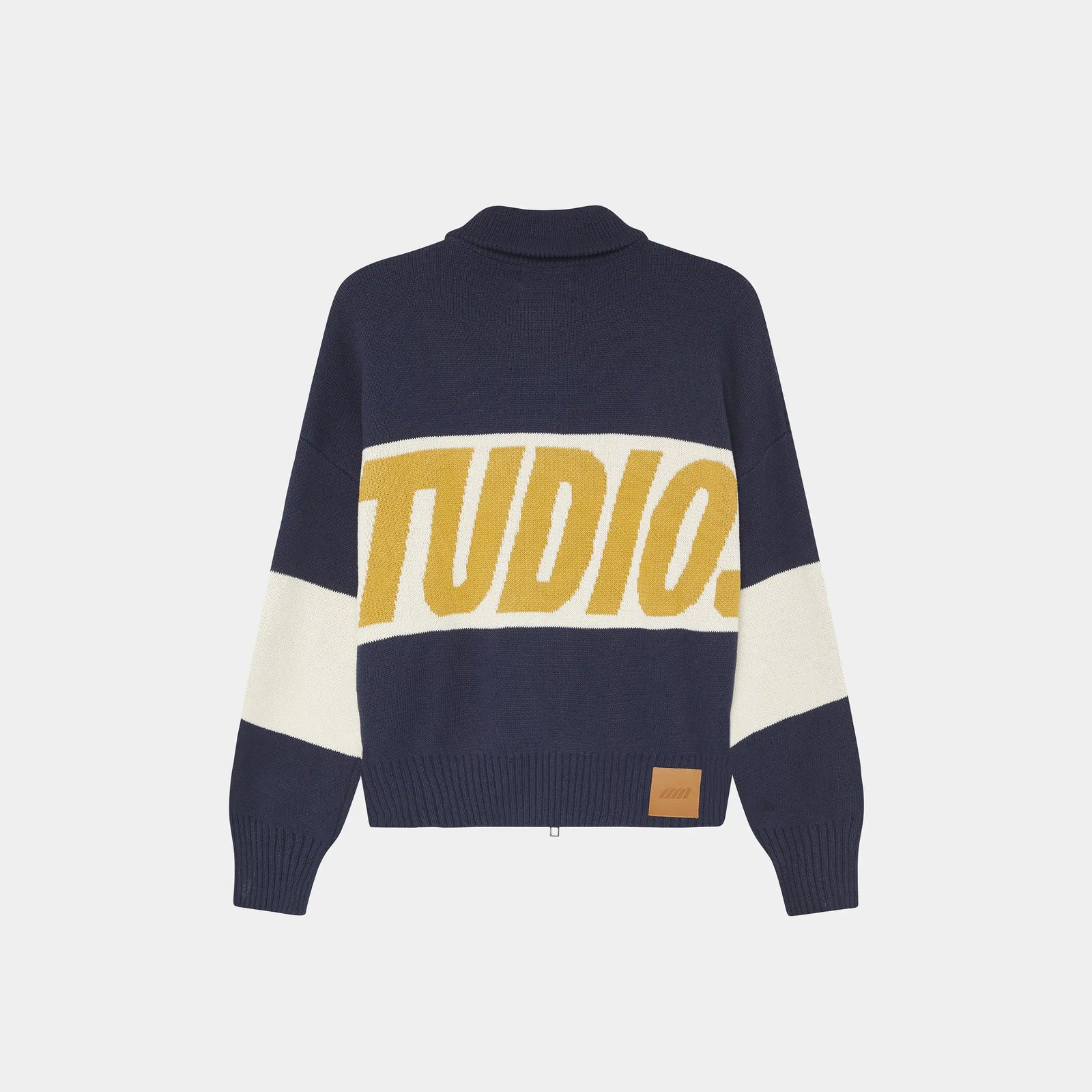 Thrill Mustard Zipper Knit — vista alternativa