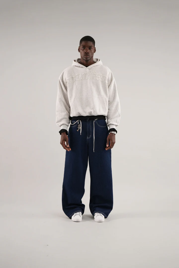 Raw Light Grey Hoodie — vista 3