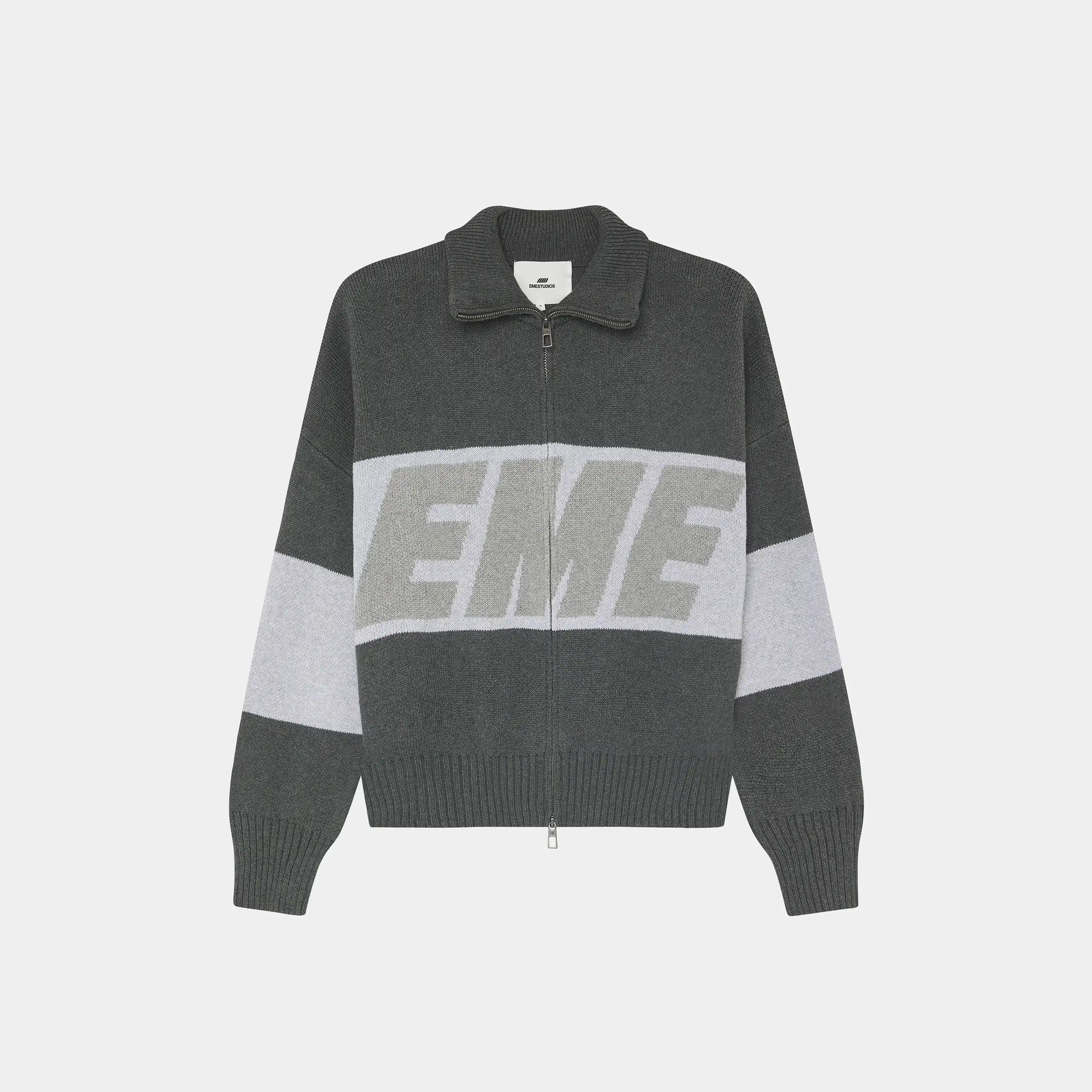 Thrill Grey Zipper Knit